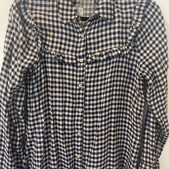 MANGO Vicky Checkered Buttoned Down NWT - Picture 2 of 3
